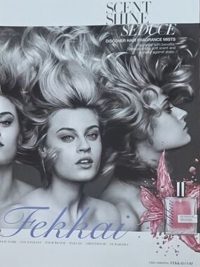 Fekkai Hair Fragrance Mist Print Ad specifically the Rose Fraîche scent. 8"×10"